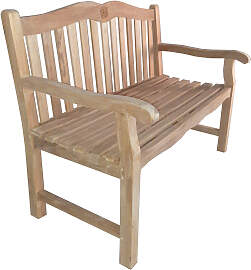 Bank ROMANG, 2 Sitzer Teak B-grade unbehandelt