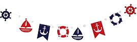 Banner Shiff Rettungsring Form Girlande Nautische