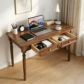 BaoBaJiu Schreibtisch Massivholz Landhausstil, 100 