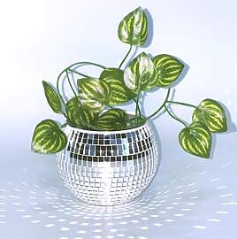 BAOBYAO Discokugel Blumentopf,Klein Discokugel
