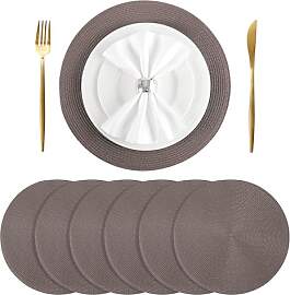 BAOFIN Platzsets 6er Set, Runde Tischsets für