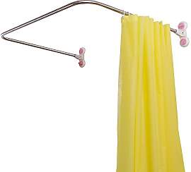 BAOYOUNI Badezimmer U-förmige Duschvorhangstange