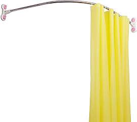 BAOYOUNI Gebogene Duschvorhangstange Ohne Bohren