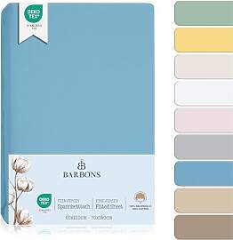 BARBONS Spannbettlaken für Baby/Kinderbett - 100% 