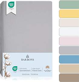 BARBONS Spannbettlaken für Baby/Kinderbett - 100% 