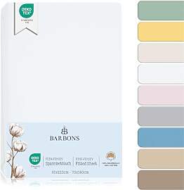 BARBONS Spannbettlaken für Baby/Kinderbett - 100% 