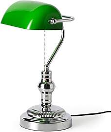 BARCELONA LED Vintage Banker Tischlampe mit
