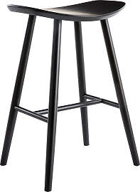 Barhocker aus schwarzem Holz H65 cm DEMORY