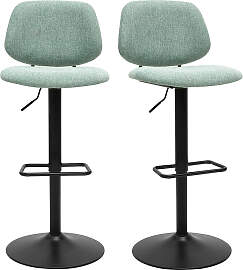 Barhocker im Design-Look mit Stoff in Samtoptik in 