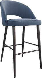 Barhocker mit Lehne gepolstert - BETTY 1 Samt