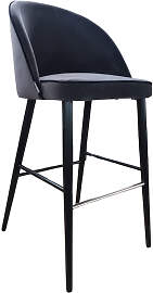 Barhocker mit Lehne gepolstert - BETTY 2 Samt