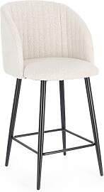 Barhocker Queen 2er-Set aus Boucle-Stoff, modern
