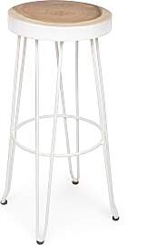Barhocker Rakel aus Mungurholz, modern, weiß