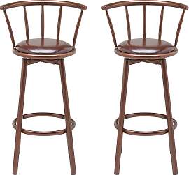 Barhocker-Set Fabio Braun Lederlook Gepolstert