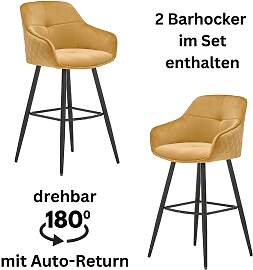 Barhocker STOLKOM "Emma", gold (gold,