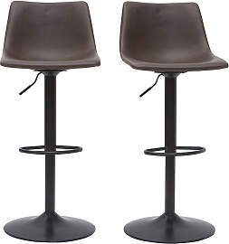 Barhocker Vintage PU braun 2er Set NEW ROCK