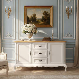 Barock Sideboard - mit Eichenplatte Konfigurator