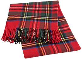 Baroni Home Gemischte Baumwolle Plaid, Rot