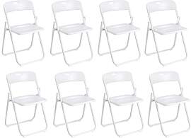 Baroni Home Klappstuhl mit PVC- und Stahlgestell,