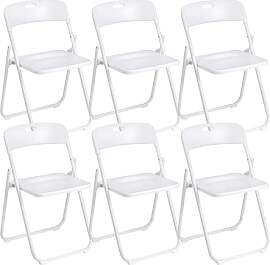 Baroni Home Klappstuhl mit PVC- und Stahlgestell,