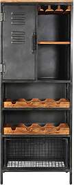 Barschrank Montana ca. 72x183 cm Stahl/Mangoholz