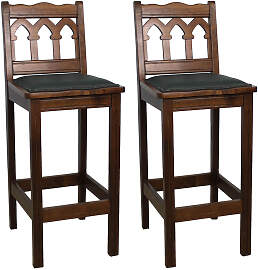 Barstuhl Gothic Sitzpolster genagelt (2er-Set)