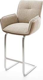 Barstuhl Nela-Flex Materialmix Schlamm