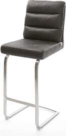 Barstuhl Pela-Flex Vintage Anthrazit Freischwinger 