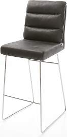 Barstuhl Pela-Flex Vintage Anthrazit Kufengestell