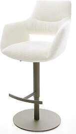 Barstuhl Yago-Flex Bouclé Soft Beige Drehfuß