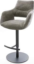 Barstuhl Yago-Flex Bouclé Soft Schlamm Drehfuß