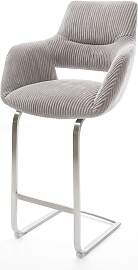 Barstuhl Yago-Flex Cord Silbergrau Freischwinger