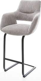 Barstuhl Yago-Flex Cord Silbergrau Freischwinger