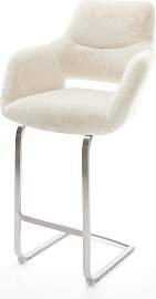 Barstuhl Yago-Flex Plüsch Creme-Weiß