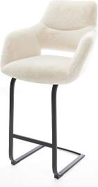 Barstuhl Yago-Flex Plüsch Creme-Weiß