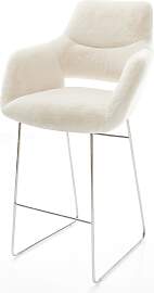 Barstuhl Yago-Flex Plüsch Creme-Weiß