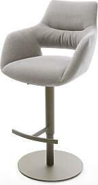 Barstuhl Yago-Flex Strukturstoff Soft Grau