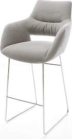 Barstuhl Yago-Flex Strukturstoff Soft Grau