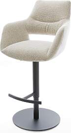 Barstuhl Yago-Flex Webstoff Soft Beige Drehfuß