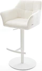 Barstuhl Yulo-Flex Bouclé Soft Beige Drehfuß