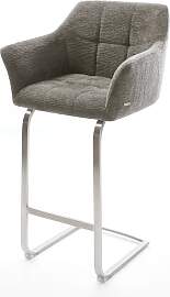 Barstuhl Yulo-Flex Bouclé Soft Schlamm