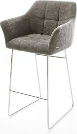 Barstuhl Yulo-Flex Bouclé Soft Schlamm