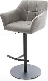 Barstuhl Yulo-Flex Strukturstoff Soft Grau