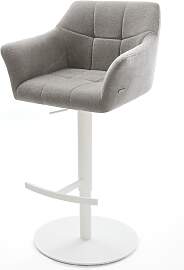 Barstuhl Yulo-Flex Strukturstoff Soft Grau