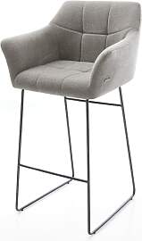 Barstuhl Yulo-Flex Strukturstoff Soft Grau