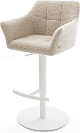 Barstuhl Yulo-Flex Webstoff Soft Beige Drehfuß