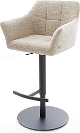 Barstuhl Yulo-Flex Webstoff Soft Beige Drehfuß