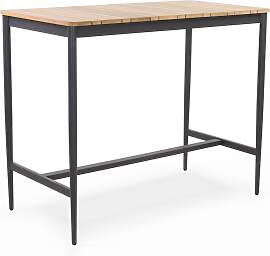 Bartisch Luna - 135 x 70 cm, Teak natur, Aluminium