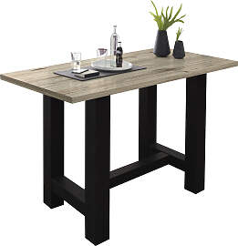 Bartisch MÄUSBACHER, schwarz (schwarzstahl,