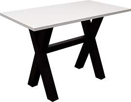 Bartisch MÄUSBACHER, schwarz (schwarzstahl, weiß 